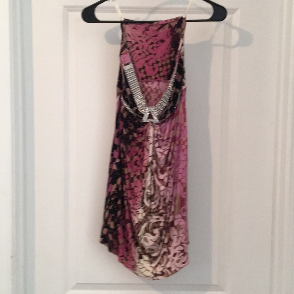 Strapless Swarovski sky brand dress